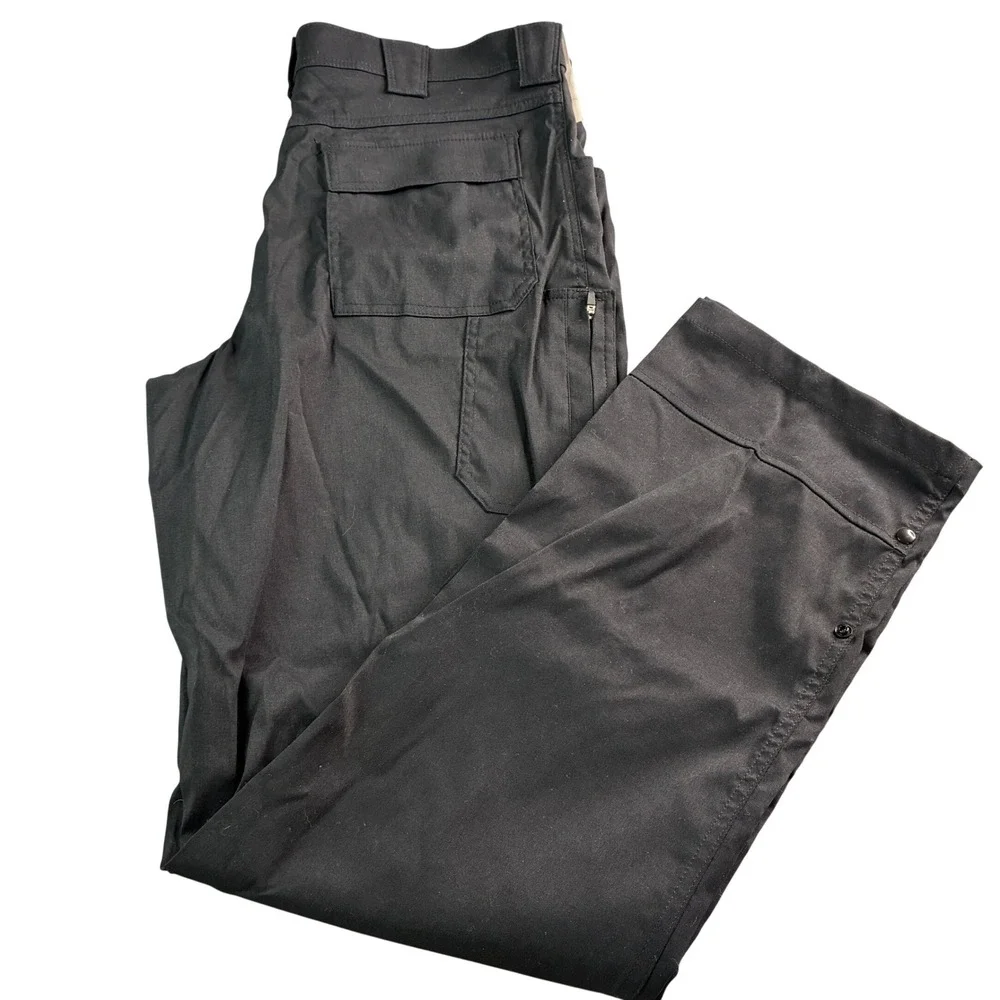 Wrangler Outdoor Series Mens Straight Fit Pants Black 36x34 Water Repellent Flex